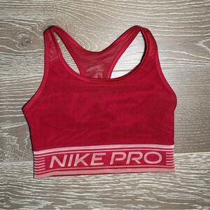 Nike Pro Dri-FIT DeepPink/Red Sports Bra – Size S